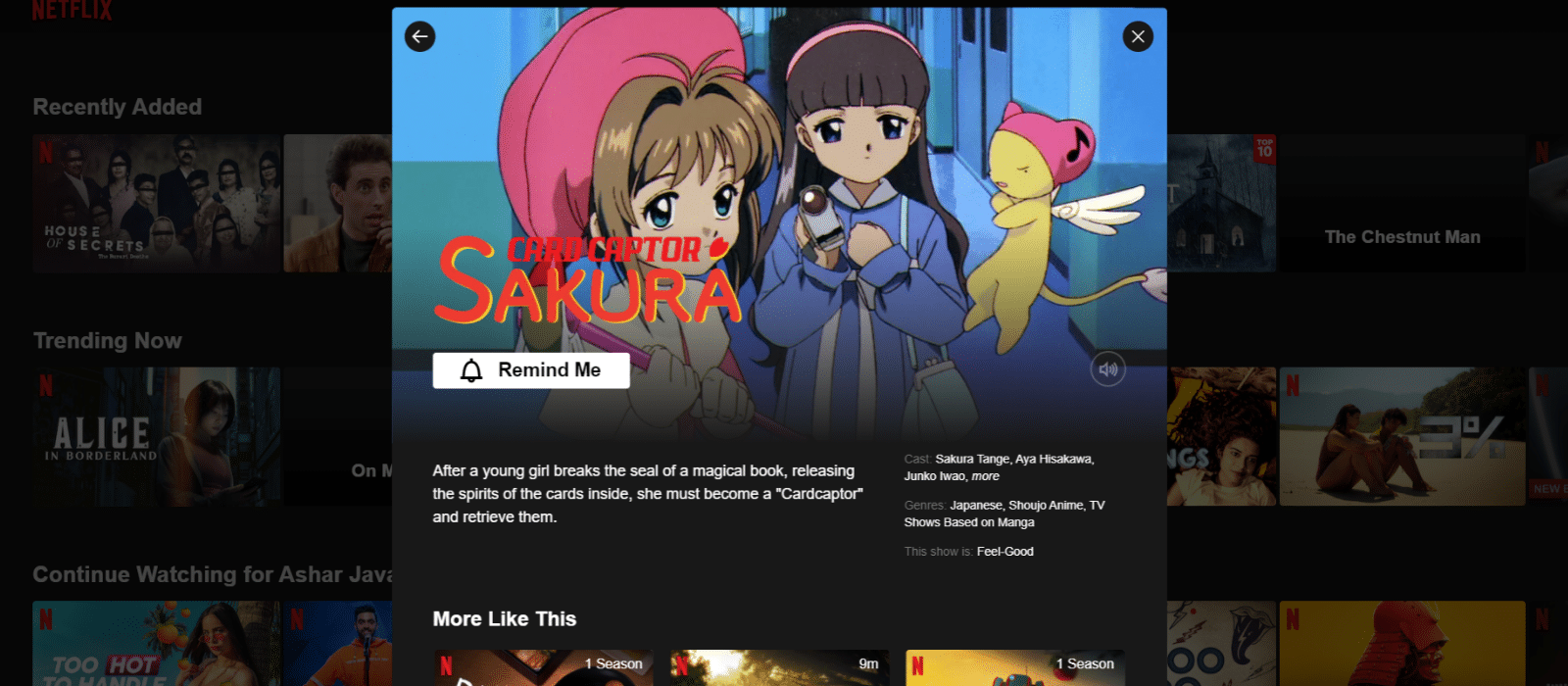 Cardcaptor Sakura Netflix