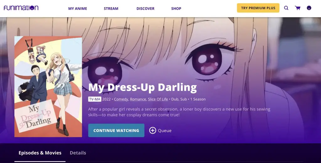 My Dress-Up Darling on Funimation