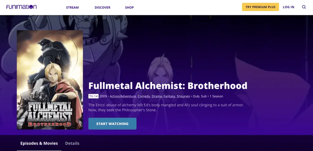 Fullmetal Alchemist: Brotherhood on Funimation