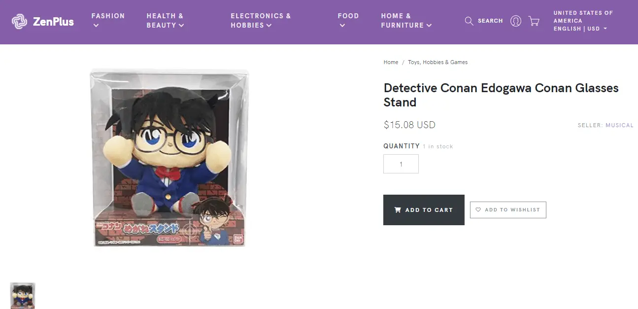 Detective Conan Glasses Stand, sold at ZenPlus