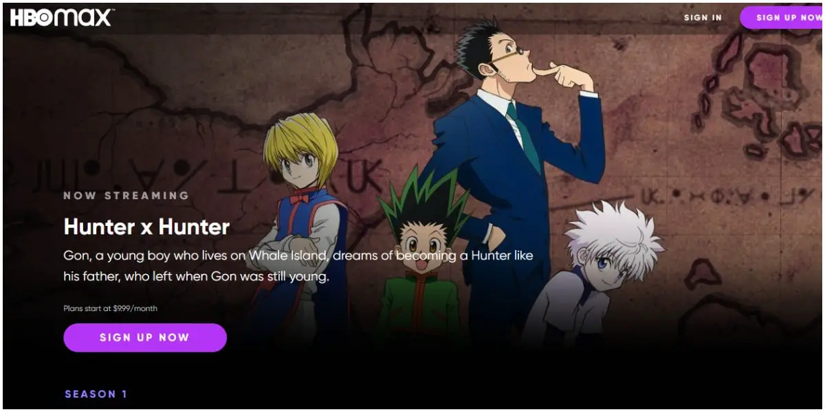 HBO Max_Where To Watch hunter X Hunter Online