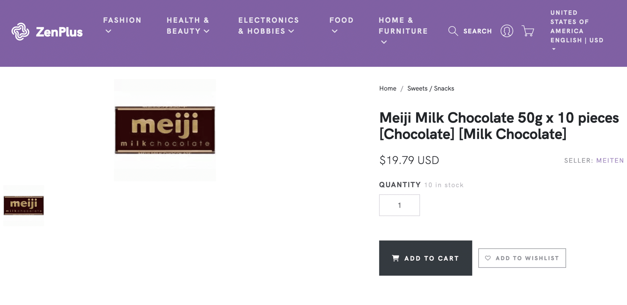 Meiji Milk Chocolate at ZenPlus