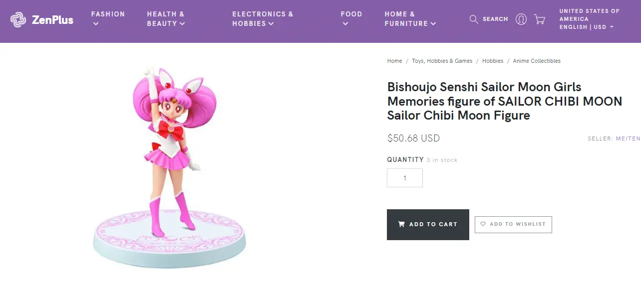 Sailor Chibi Moon Figurine_Girls Memories Figure Line, sold at ZenPlus