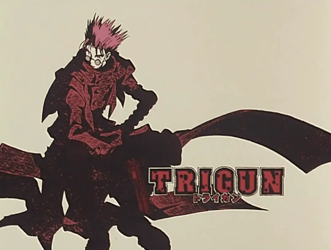 Trigun, Vash the Stampede, logo (Yasuhiro Nightow/Shonengahosha,TRIGUN PARTNERS; via Crunchyroll)