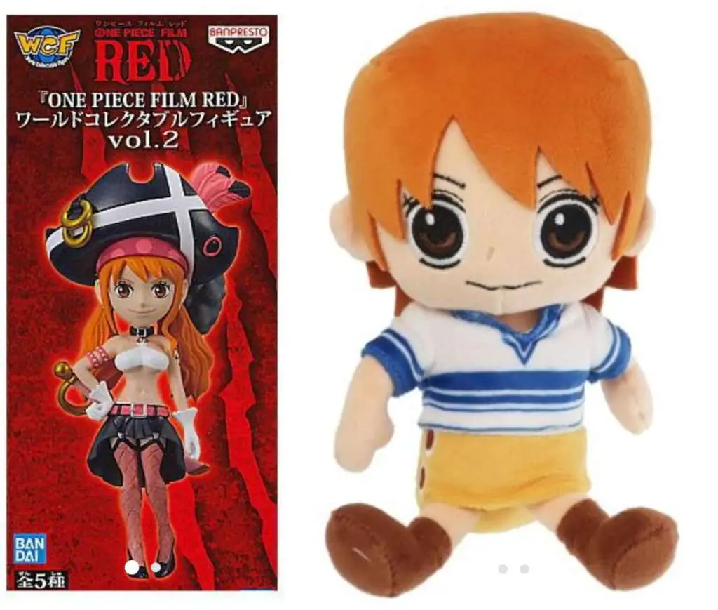 Nami figurine from One Piece: Red; and Nami plushie, at ZenPlus