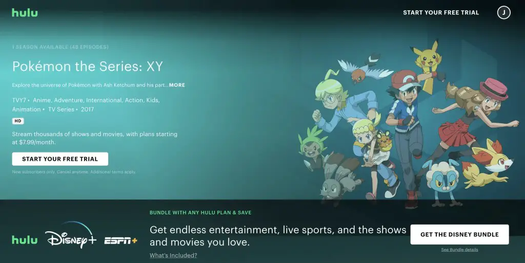 Pokemon XY at Hulu