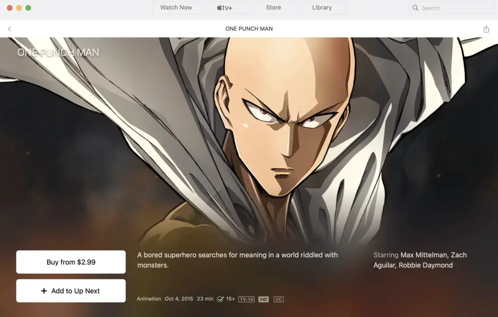 One-Punch Man on Apple TV