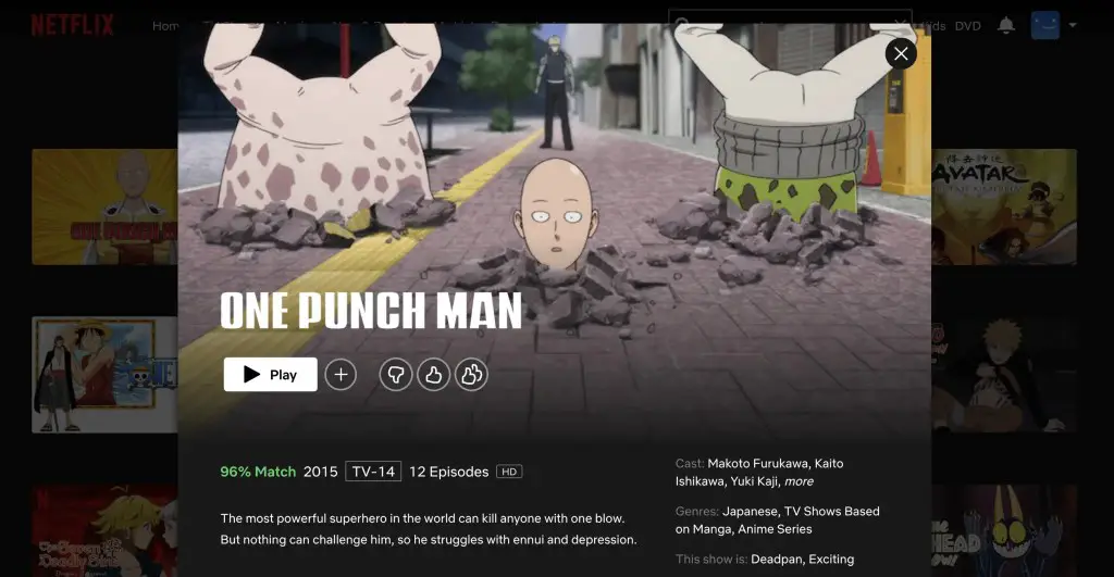 One-Punch Man on Netflix