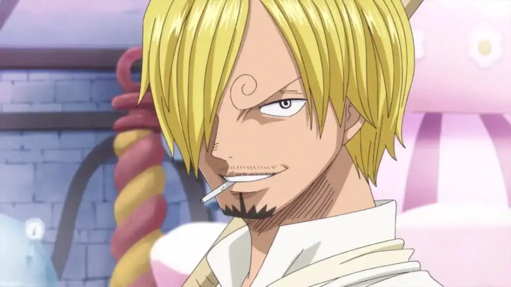 Sanji One Piece smoking cigarette 