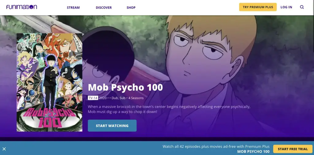 Mob Psycho 100 at Funimation