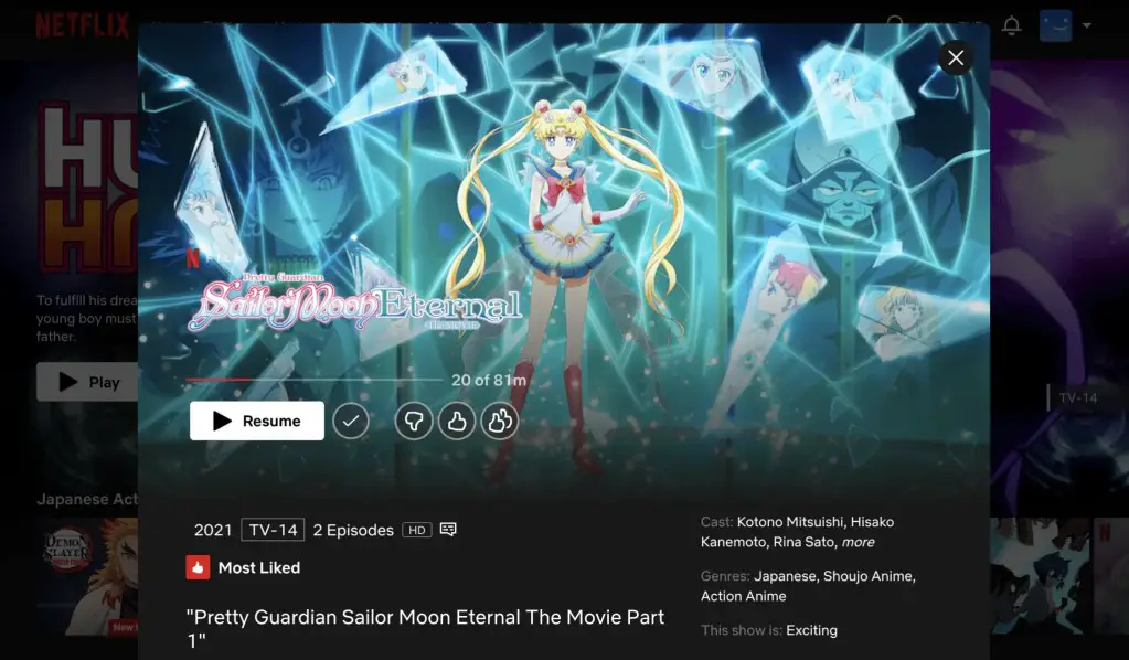 Sailor Moon Eternal on Netflix