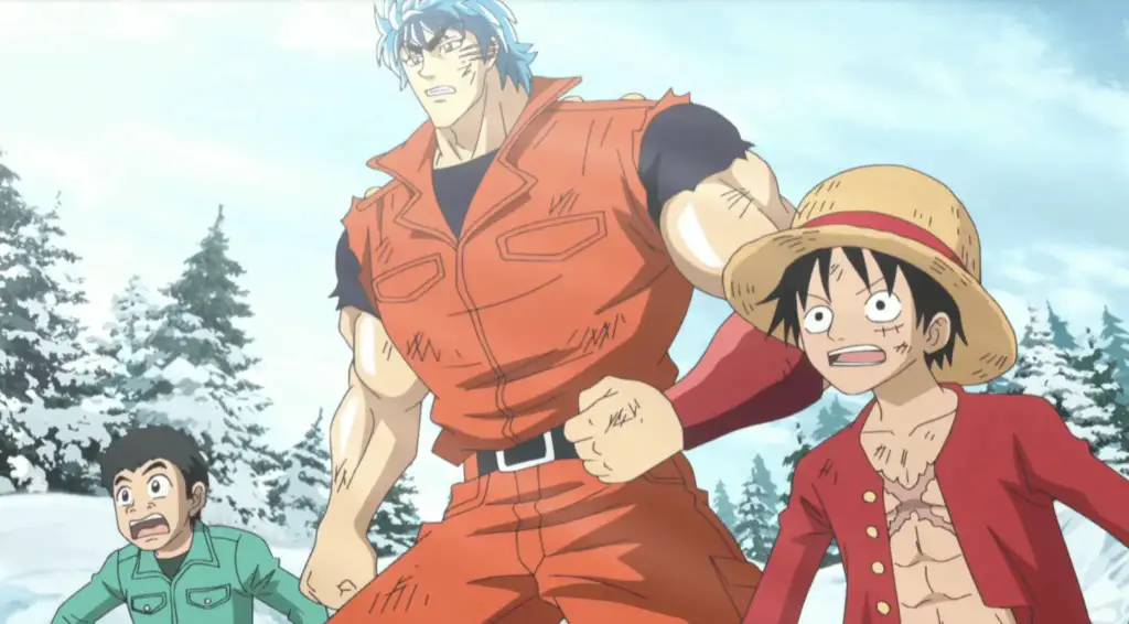 One Piece/ Toriko crossover episode at Crunchyroll - One Piece: Eiichiro Oda / Shueisha, Fuji TV, Toei Animation; Toriko: Kotoshi Shimabukuro / Shueisha / Toei Animation