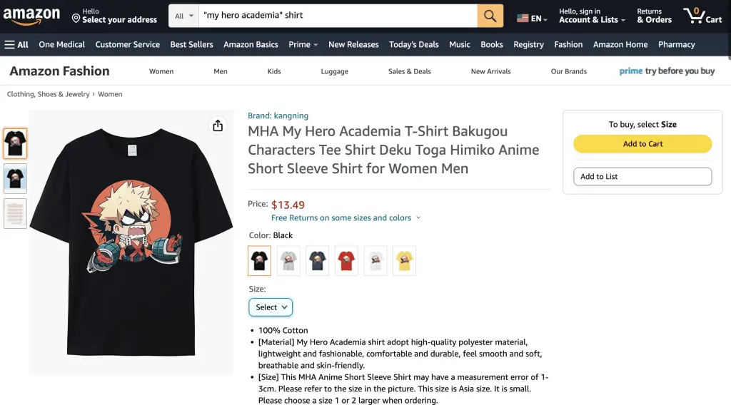 Bakugo angry, T-shirt, My Hero Academia, at ZenPlus