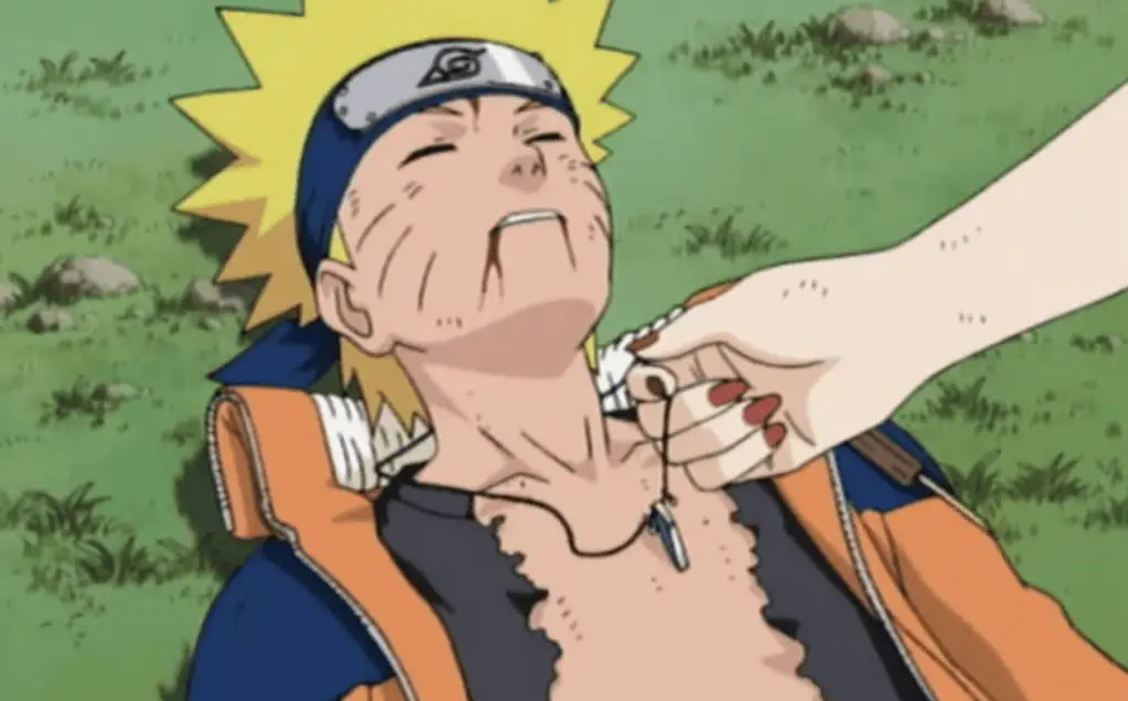 Naruto gets the First Hokage's necklace from Tsunade, at Crunchyroll - Masashi Kishimoto Scott/ Shueisha/ TV Tokyo/ Pierrot