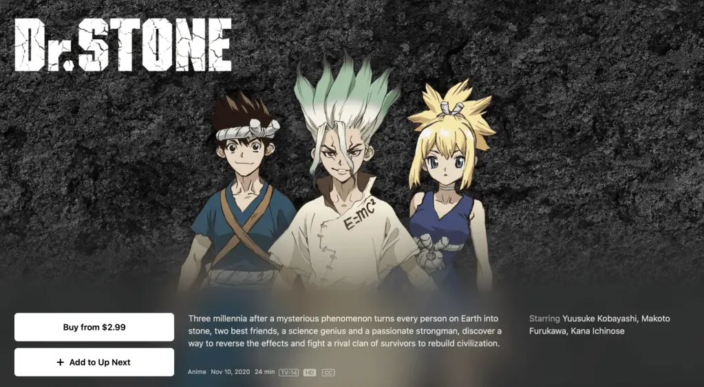 Dr. Stone at Apple TV