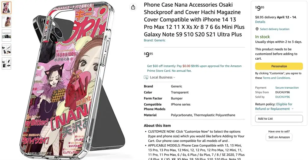 Nana phone cover at Amazon