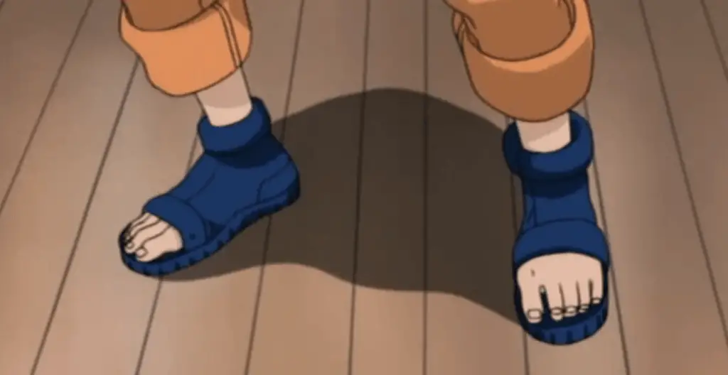 Naruto's feet from episode 1, at Crunchyroll - Masashi Kishimoto Scott/ Shueisha/ TV Tokyo/ Pierrot