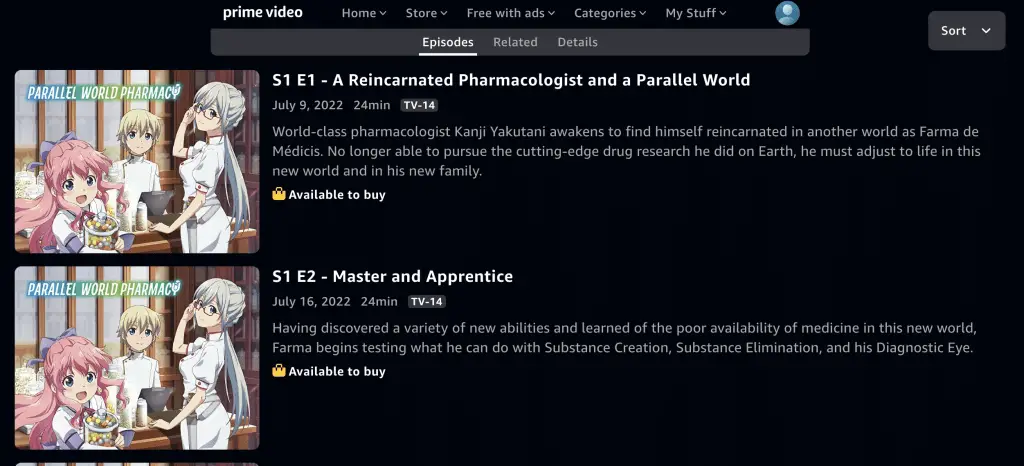 Parallel World Pharmacy at Amazon Prime Video, U.S.