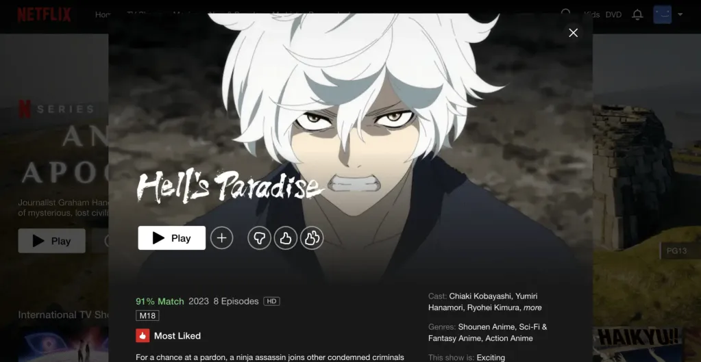 Hell's Paradise at Netflix