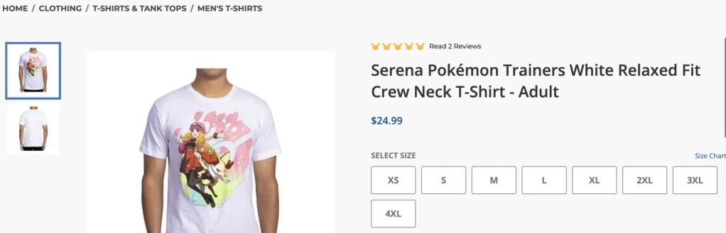 Serena shirt at the Pokemon Center