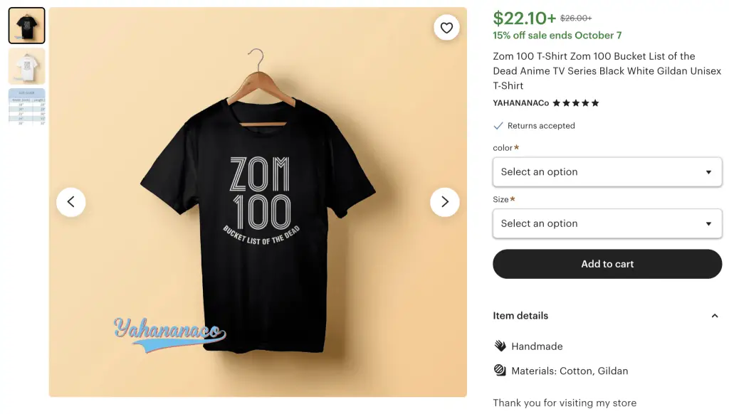 Zom 100 T-shirt at Etsy.