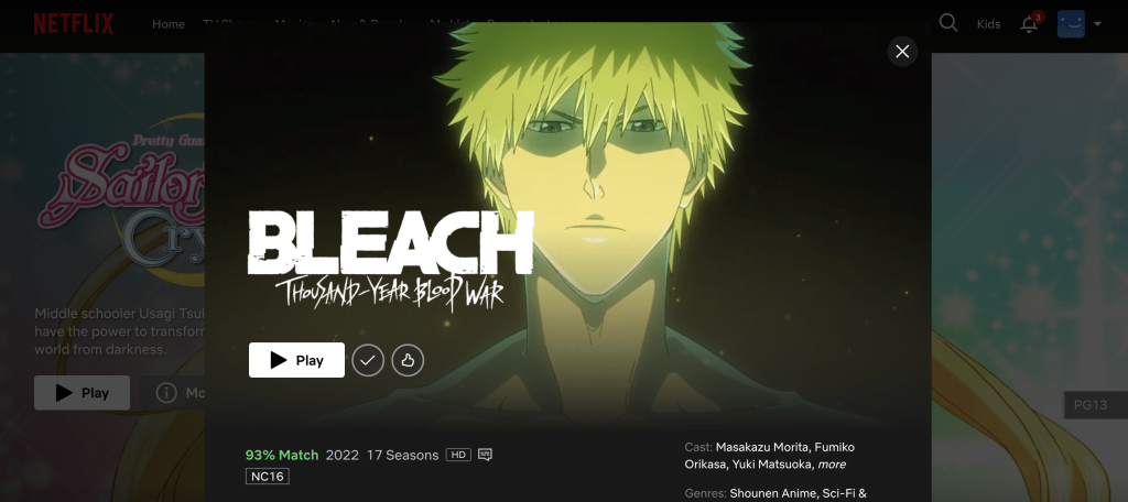 Bleach at Netflix (Singapore)