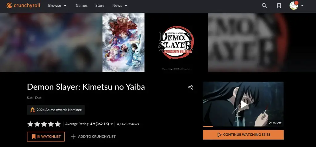 Demon Slayer: Kimetsu no Yaiba at Crunchyroll