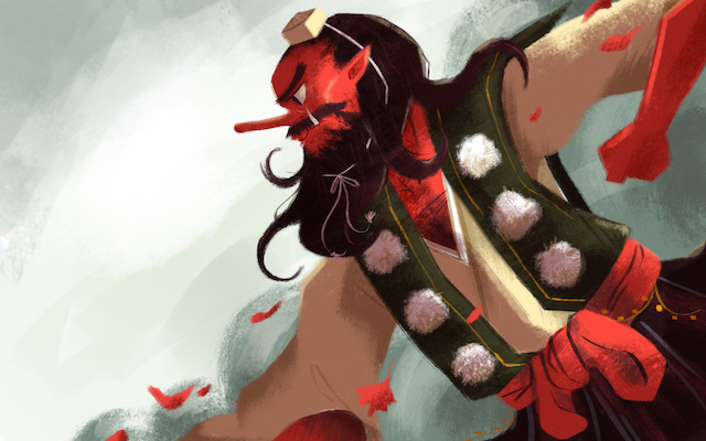Tengu illustration, found at Tofugu website. 