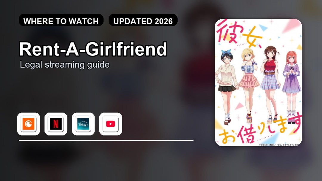 Rent-A-Girlfriend where to watch featured image