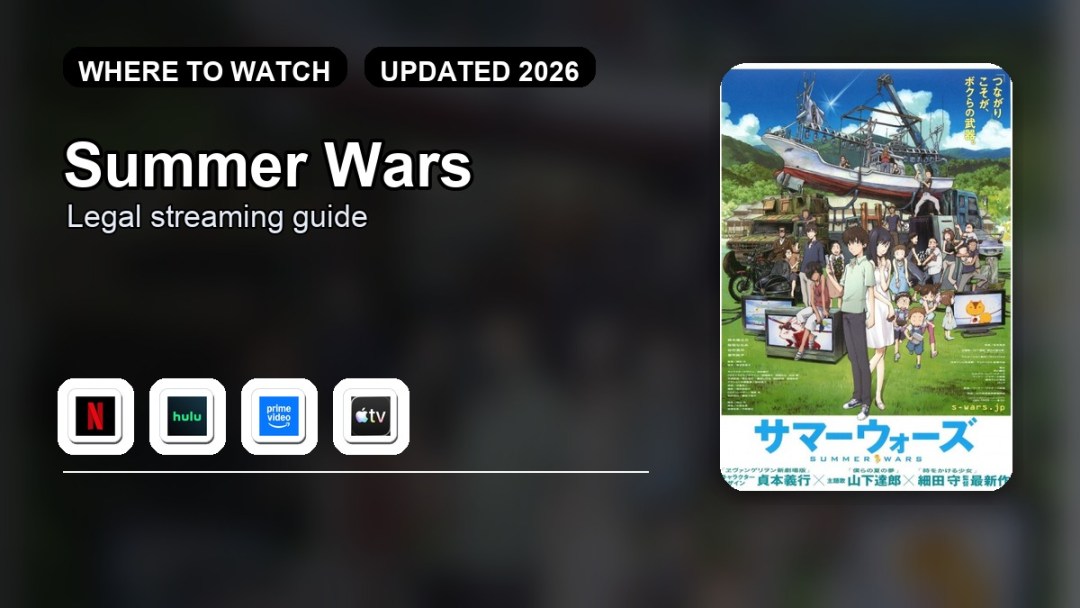 Summer Wars where to watch featured image