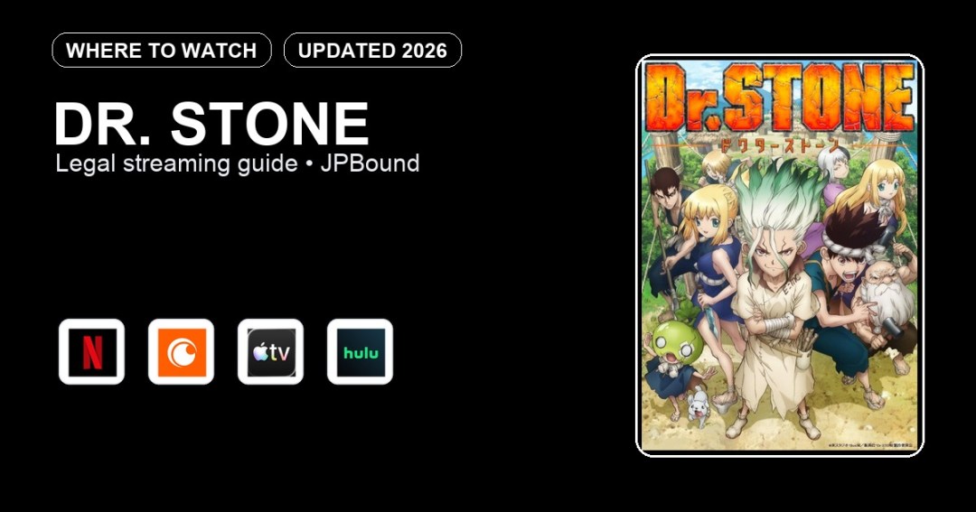 Dr. Stone where to watch anime streaming guide featured image