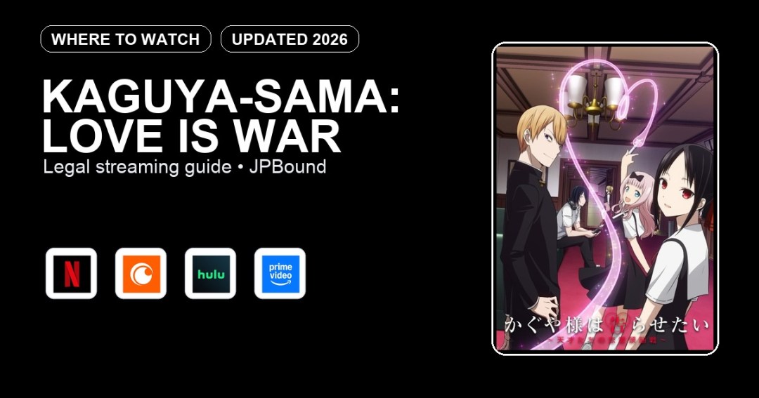 Kaguya-Sama: Love is War where to watch anime streaming guide featured image