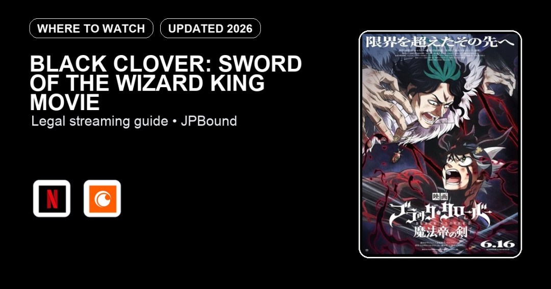 Black Clover: Sword of the Wizard King Movie where to watch anime streaming guide featured image