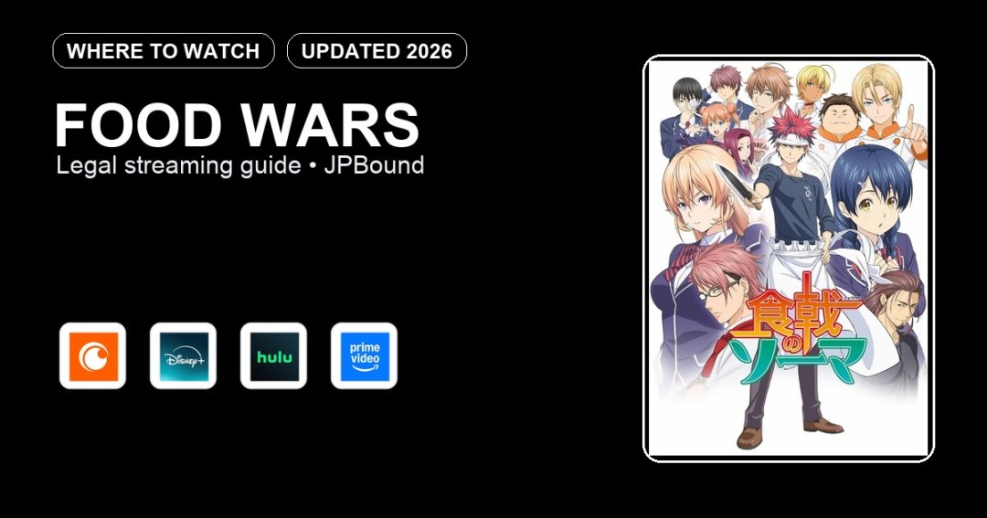 Food Wars where to watch anime streaming guide featured image