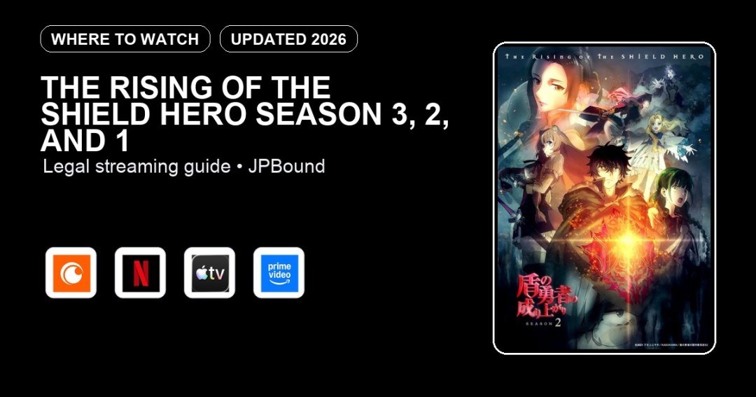 The Rising of the Shield Hero Season 3, 2, and 1 where to watch anime streaming guide featured image