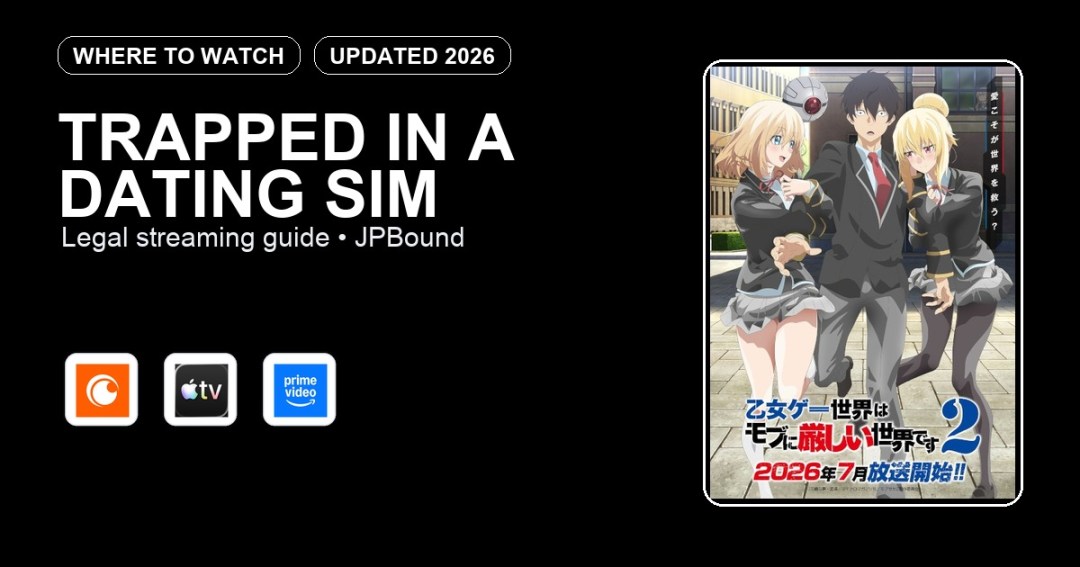 Trapped in a Dating Sim where to watch anime streaming guide featured image