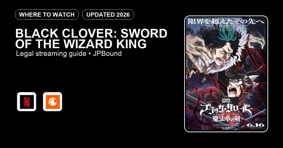 Black Clover: Sword of the Wizard King where to watch anime streaming guide featured image