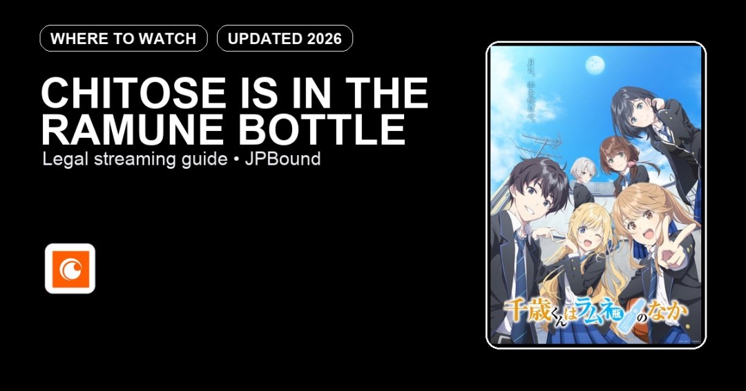 Chitose Is in the Ramune Bottle where to watch anime streaming guide featured image