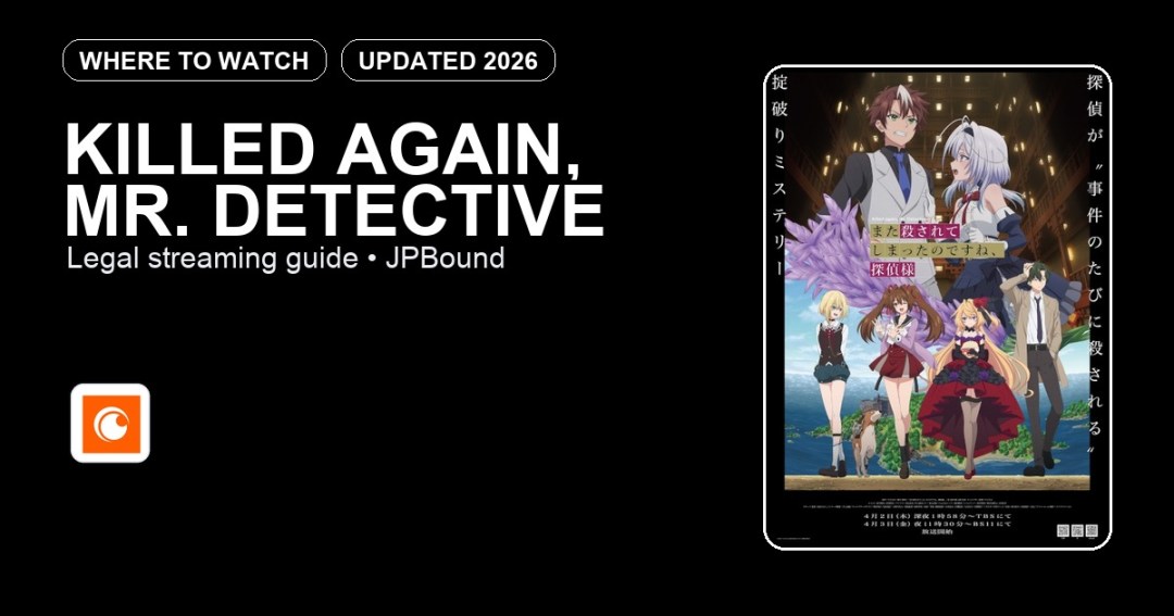 Killed Again, Mr. Detective where to watch anime streaming guide featured image