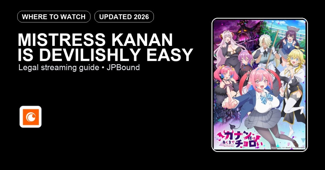 Mistress Kanan is Devilishly Easy where to watch anime streaming guide featured image