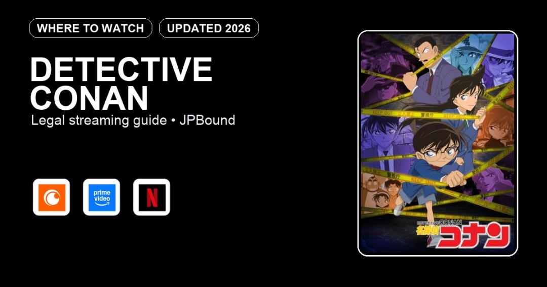 Detective Conan where to watch anime streaming guide featured image