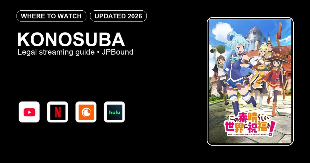 KonoSuba where to watch anime streaming guide featured image