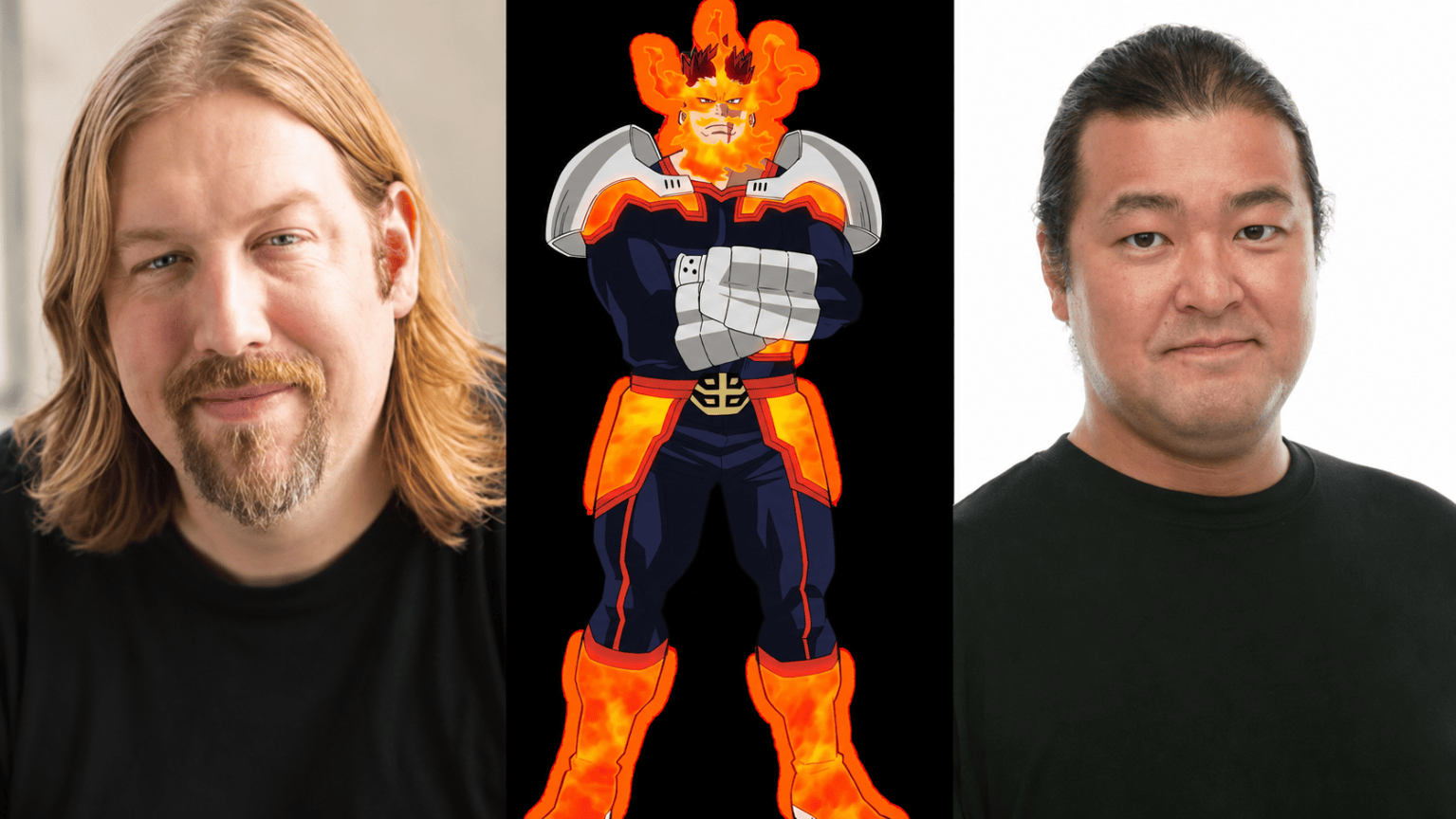 Endeavor Voice Actor in My Hero Academia: Tetsu Inada &amp; Patrick Seitz