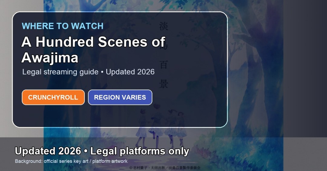 Where to watch A Hundred Scenes of AWAJIMA online updated 2026 featured image