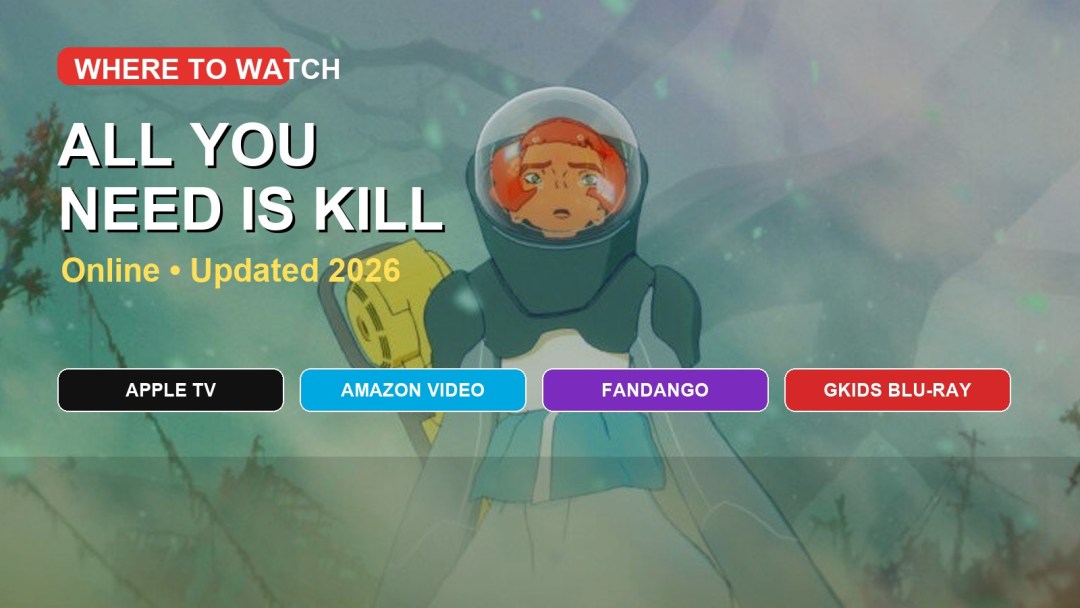 Where to watch All You Need Is Kill online featured image with anime still background and platform cards