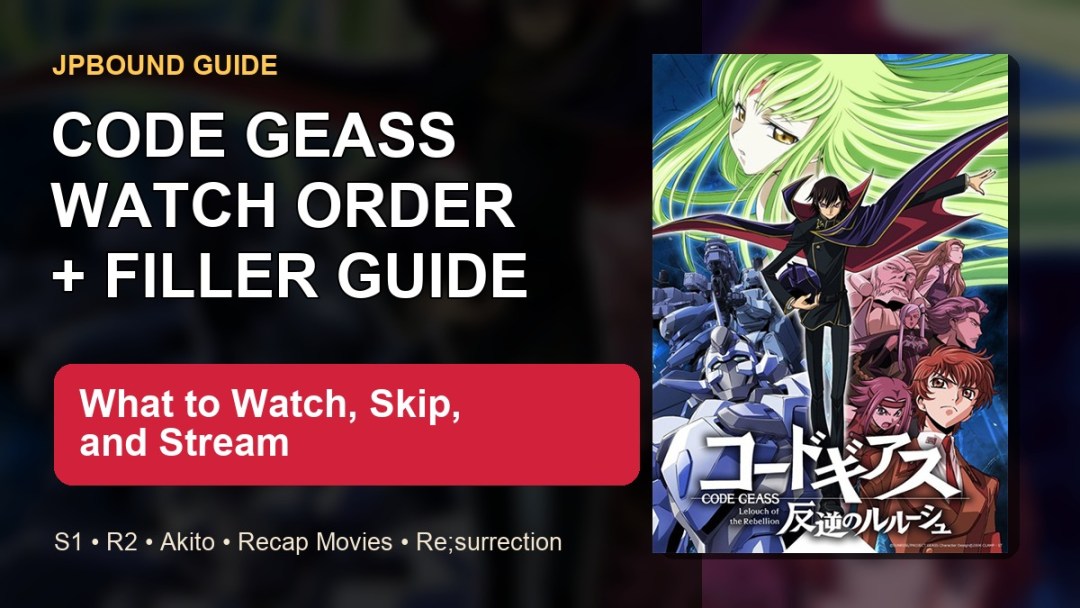 Code Geass watch order and filler guide featured image