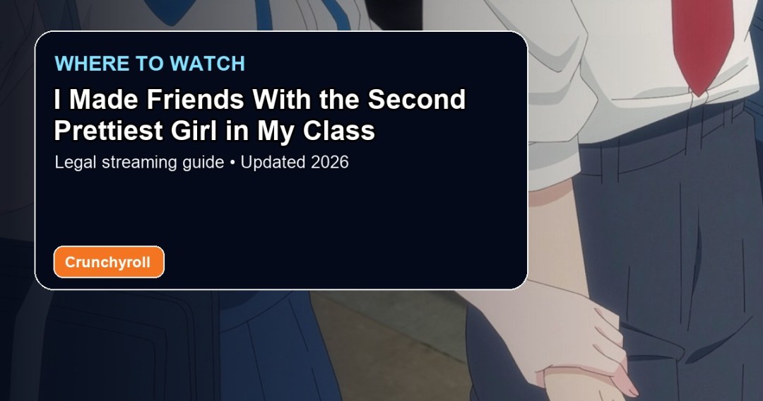 Where to watch I Made Friends With the Second Prettiest Girl in My Class online updated 2026 featured image