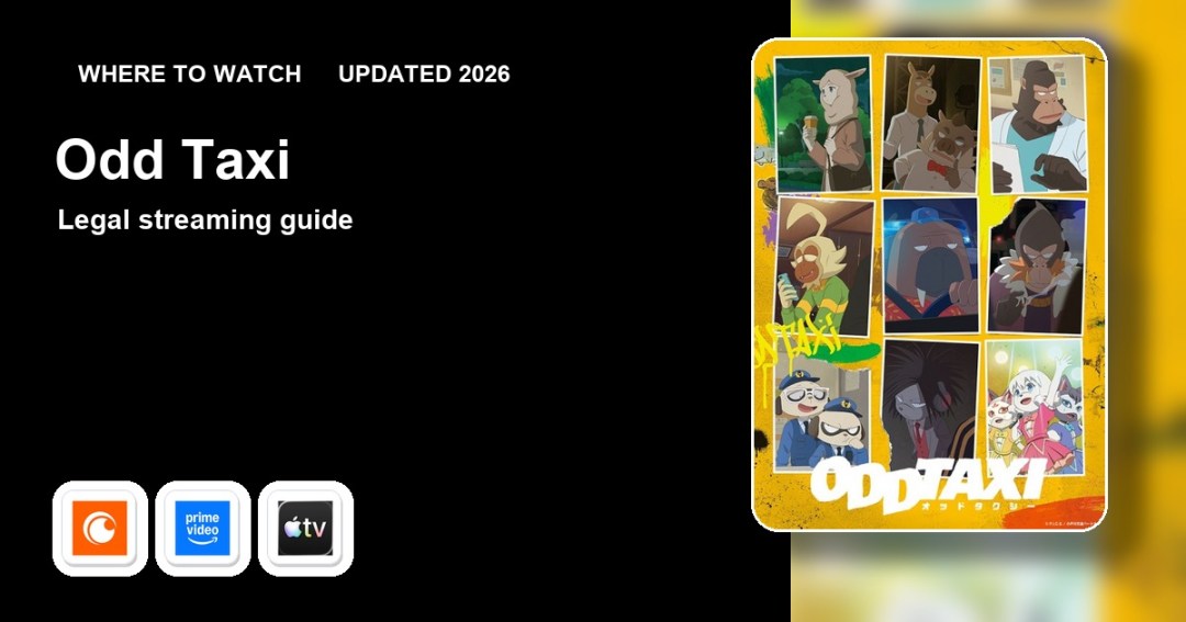 Where to watch Odd Taxi online updated 2026 featured image