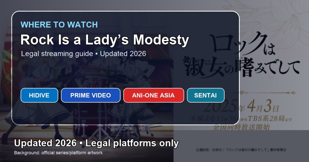 Where to watch Rock Is a Lady’s Modesty online updated 2026 featured image