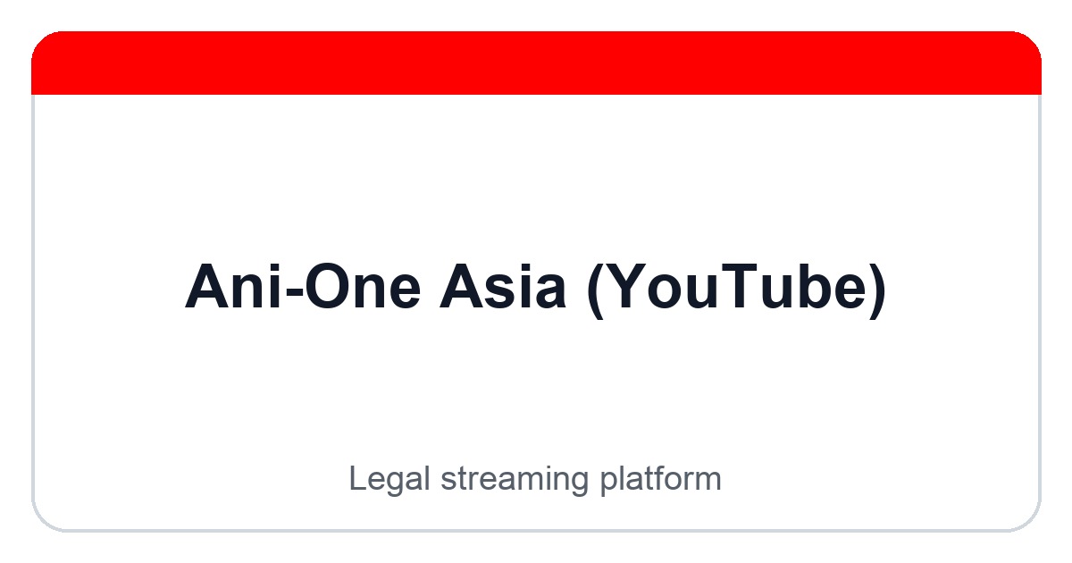 Ani-One Asia (YouTube) logo image